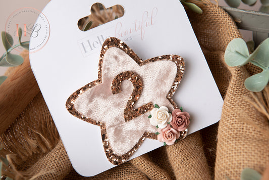 Rose gold Birthday Badge, glitter birthday badge, star birthday badge, 1st birthday, personalised birthday badge birthday decor