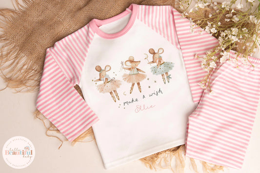 Girls personalised Christmas pyjamas