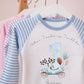 Boys personalised 1st birthday pyjamas, racing birthday theme, Blue car pyjamas, when I wake up I'll be.., boys birthday pyjamas