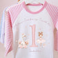 Girls First Birthday Pyjamas, ballerina Birthday PJs, First Birthday Outfit, Girls personalised birthday pyjamas,  when I wake up pjs