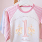 Girls First Birthday Pyjamas, ballerina Birthday PJs, First Birthday Outfit, Girls personalised birthday pyjamas,  when I wake up pjs