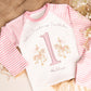 Girls First Birthday Pyjamas, ballerina Birthday PJs, First Birthday Outfit, Girls personalised birthday pyjamas,  when I wake up pjs