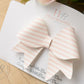 Pink Stripe Hair Bow, Hair bows, Hair clips, Girls pink stripe bow, Baby headband, girls headband