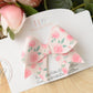 Pink Floral bow, Hair Bows, Hair clips, Girls pink floral dot Bow, Baby bow, Baby Headband, Girls Headband
