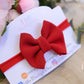 Red Bullet fabric headbands, baby headbands, baby girl headbands, Christmas headbands, soft headbands, baby bows, hair bows,