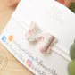 Pink and White Floral baby girls headband, soft headband, girls headband