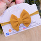 Mustard Bullet fabric headbands, baby headbands, baby girl headbands, autumn headbands, soft headbands, baby bows, hair bows,
