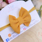 Mustard Bullet fabric headbands, baby headbands, baby girl headbands, autumn headbands, soft headbands, baby bows, hair bows,