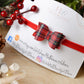 christmas baby headband, tartan headband, red baby headband, newborn headband,