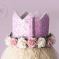 Lilac birthday crown, 1st birthday crown, 2nd birthday crown, Cake smash crown, birthday crown, glitter birthday crown