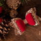 Christmas hair bows, girls hair bows, hair clips, baby headbands, red and gold hair bow, red glitter hair bow, hair clip, hair bow,
