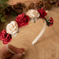 Girls flower headband, girls Alice headband flower headband, Christmas Headband, floral headband, flower girl headband, girls headbands