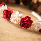 Girls flower headband, girls Alice headband flower headband, Christmas Headband, floral headband, flower girl headband, girls headbands