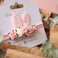 Spring bunny ears headband, Easter bunny headband, pink bunny headband, flower headband