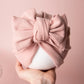 Baby turban, baby hat, baby accessory, baby shower gift, pink turban, baby bow turban, summer turban, ribbed turban