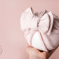 Baby turban, baby hat, baby accessory, baby shower gift, baby pink turban, baby bow turban, summer turban, ribbed turban