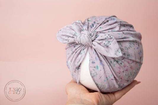 Baby turban, baby hat, baby accessory, baby shower gift, floral turban, baby bow turban, summer turban, lilac turban