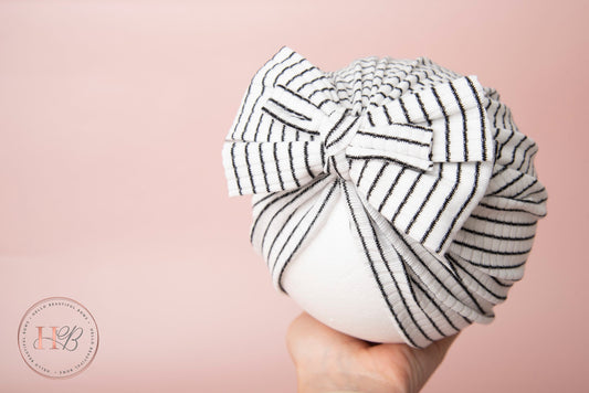 Baby turban, baby hat, baby accessory, baby shower gift, stripe turban, baby bow turban, summer turban, ribbed turban
