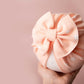 Baby turban, baby hat, baby accessory, baby shower gift, peach turban, baby bow turban, summer turban, ribbed turban, floral turban