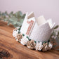 White birthday crown, 1st birthday crown, 2nd, 3rd, birthday crown, Cake smash crown, party hat, first birthday girl,