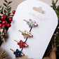 Christmas hair bows, girls hair bows, hair clips, fringe clips, star clips, christmas hair bows, hair clip, hair bows for girls