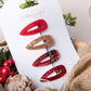 Christmas hair bows, girls hair bows, hair clips, fringe clips, snap clips, christmas hair bows, hair clip, hair bows for girls