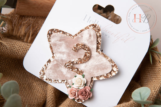Rose gold Birthday Badge, glitter birthday badge, star birthday badge, 1st birthday, personalised birthday badge birthday decor