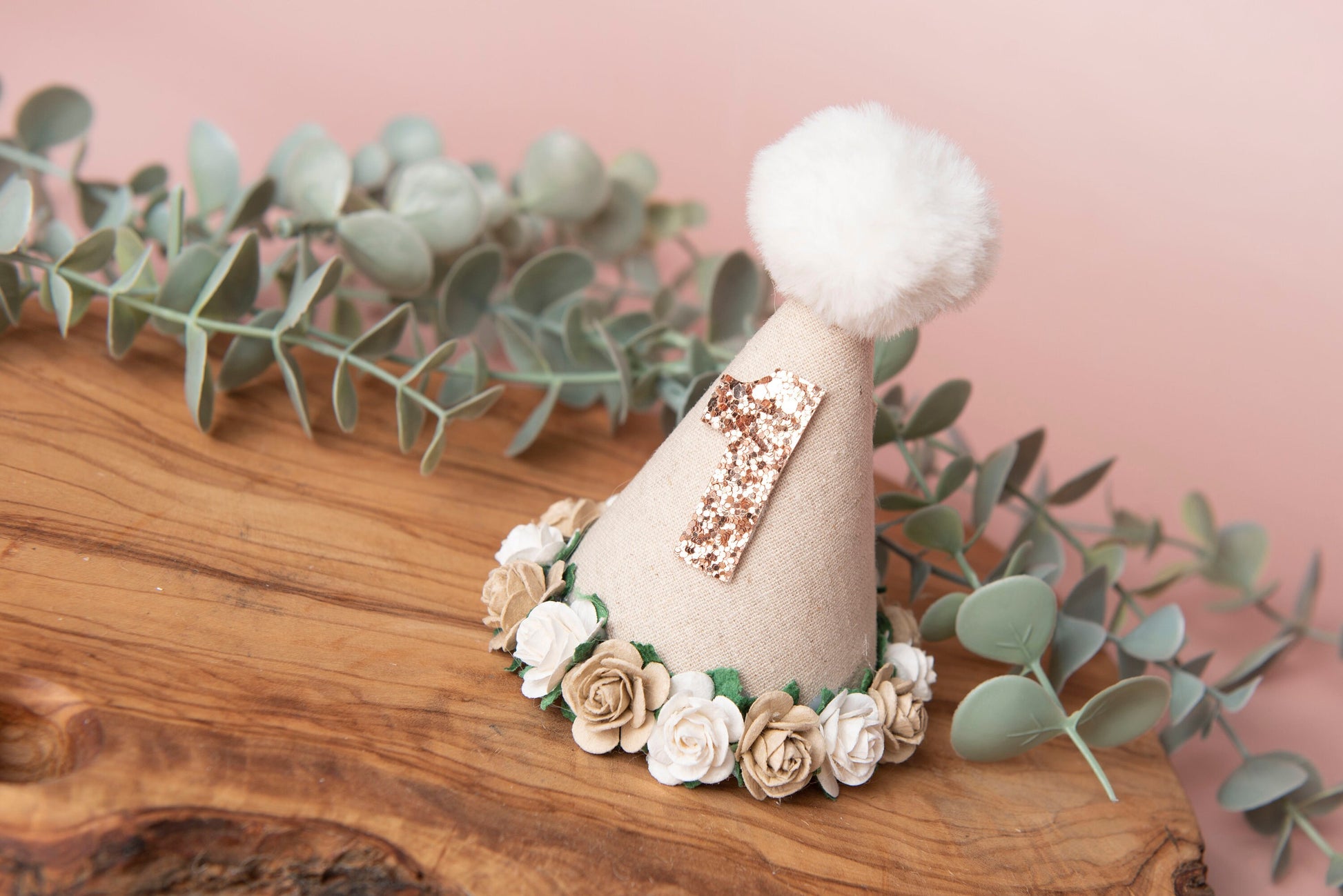 Neutral party hat, 1st birthday, 2nd birthday crown, Cake smash prop, birthday crown, party hat, first birthday girl,