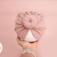 Baby turban, baby hat, baby accessory, baby shower gift, pink turban, donut turban, ribbed turban