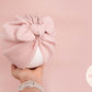 Baby turban, baby hat, baby accessory, baby shower gift, pink turban, bow turban, ribbed turban