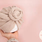 Baby turban, baby hat, baby accessory, baby shower gift, Beige turban, plait turban, ribbed turban